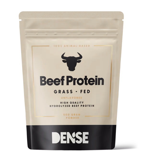 DENSE Beef Protein – Uten smak – Proteinpulver fra gressforet storfe – 500g
